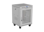 Lanberg Szafa instalacyjna rack stojąca 19 cali 15U 600x600 drzwi perforowane LCD (Flat pack) szara