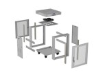 Lanberg Szafa instalacyjna rack stojąca 19 cali 15U 600x600 drzwi perforowane LCD (Flat pack) szara