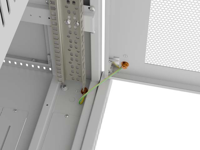 Lanberg Szafa instalacyjna rack stojąca 19 cali 15U 600x600 drzwi perforowane LCD (Flat pack) szara