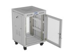 Lanberg Szafa instalacyjna rack stojąca 19 cali 15U 600x600 drzwi perforowane LCD (Flat pack) szara