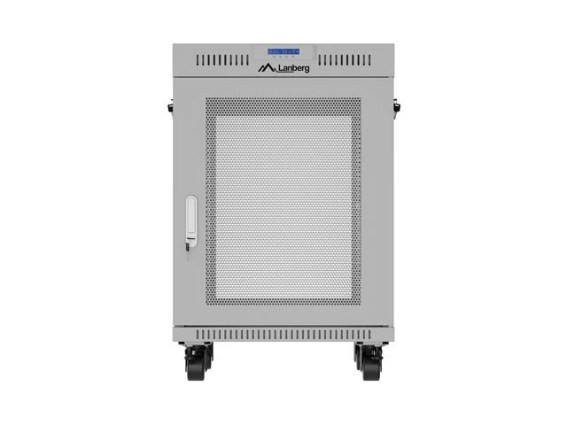 Lanberg Szafa instalacyjna rack stojąca 19 cali 15U 600x600 drzwi perforowane LCD (Flat pack) szara