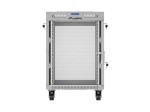 Lanberg Szafa instalacyjna rack stojąca 19 cali 15U 600x600 drzwi perforowane LCD (Flat pack) szara