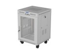 Lanberg Szafa instalacyjna rack stojąca 19 cali 15U 600x800 drzwi perforowane LCD (Flat pack) szara