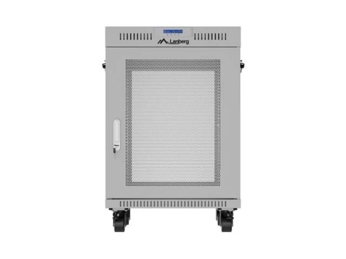 Lanberg Szafa instalacyjna rack stojąca 19 cali 15U 600x800 drzwi perforowane LCD (Flat pack) szara