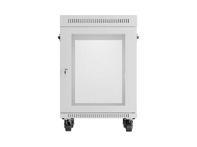 Lanberg Szafa instalacyjna rack stojąca 19 cali 15U 600x800 drzwi perforowane LCD (Flat pack) szara