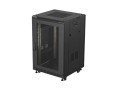 Lanberg Szafa instalacyjna rack stojąca 19 cali 18U 600x600 drzwi perforowane LCD (Flat pack) czarna