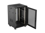 Lanberg Szafa instalacyjna rack stojąca 19 cali 18U 600x600 drzwi perforowane LCD (Flat pack) czarna