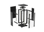 Lanberg Szafa instalacyjna rack stojąca 19 cali 18U 600x600 drzwi przeszklone (Flat pack) czarna