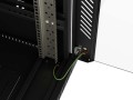 Lanberg Szafa instalacyjna rack stojąca 19 cali 18U 600x600 drzwi przeszklone (Flat pack) czarna