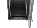 Lanberg Szafa instalacyjna rack stojąca 19 cali 18U 600x600 drzwi przeszklone (Flat pack) czarna