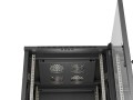 Lanberg Szafa instalacyjna rack stojąca 19 cali 18U 600x600 drzwi przeszklone (Flat pack) czarna