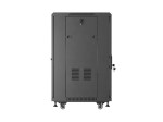 Lanberg Szafa instalacyjna rack stojąca 19 cali 18U 600x600 drzwi przeszklone (Flat pack) czarna