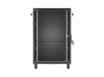Lanberg Szafa instalacyjna rack stojąca 19 cali 18U 600x600 drzwi przeszklone (Flat pack) czarna