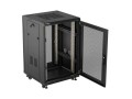 Lanberg Szafa instalacyjna rack stojąca 19 cali 18U 600x800 drzwi perforowane (Flat pack) czarna
