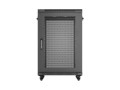 Lanberg Szafa instalacyjna rack stojąca 19 cali 18U 600x800 drzwi przeszklone (Flat pack) czarna