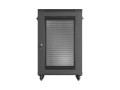 Lanberg Szafa instalacyjna rack stojąca 19 cali 18U 600x800 drzwi przeszklone (Flat pack) czarna
