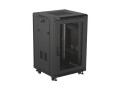 Lanberg Szafa instalacyjna rack stojąca 19 cali 18U 600x800 drzwi przeszklone (Flat pack) czarna