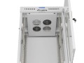 Lanberg Szafa instalacyjna rack stojąca 19 cali 22U 600x600 drzwi przeszklone LCD (Flat pack) szara
