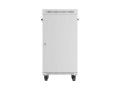 Lanberg Szafa instalacyjna rack stojąca 19 cali 22U 600x600 drzwi przeszklone LCD (Flat pack) szara