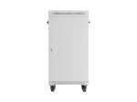 Lanberg Szafa instalacyjna rack stojąca 19 cali 22U 600x600 drzwi przeszklone LCD (Flat pack) szara
