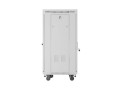 Lanberg Szafa instalacyjna rack stojąca 19 cali 22U 600x600 drzwi przeszklone LCD (Flat pack) szara