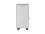 Lanberg Szafa instalacyjna rack stojąca 19 cali 22U 600x600 drzwi przeszklone LCD (Flat pack) szara