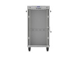 Lanberg Szafa instalacyjna rack stojąca 19 cali 22U 600x600 drzwi przeszklone LCD (Flat pack) szara