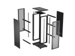 Lanberg Szafa instalacyjna rack stojąca 19 cali 27U 600x1000 drzwi perforowane (Flat pack) czarna