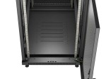 Lanberg Szafa instalacyjna rack stojąca 19 cali 27U 600x1000 drzwi perforowane (Flat pack) czarna
