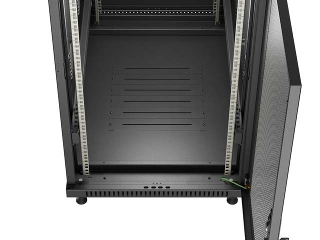 Lanberg Szafa instalacyjna rack stojąca 19 cali 27U 600x1000 drzwi perforowane (Flat pack) czarna