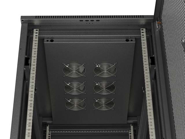 Lanberg Szafa instalacyjna rack stojąca 19 cali 27U 600x1000 drzwi perforowane (Flat pack) czarna