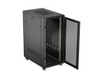 Lanberg Szafa instalacyjna rack stojąca 19 cali 27U 600x1000 drzwi perforowane (Flat pack) czarna