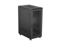 Lanberg Szafa instalacyjna rack stojąca 19 cali 27U 600x1000 drzwi perforowane (Flat pack) czarna