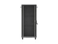 Lanberg Szafa instalacyjna rack stojąca 19 cali 27U 600x1000 drzwi przeszklone (Flat pack) czarna