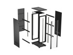 Lanberg Szafa instalacyjna rack stojąca 19 cali 27U 600x1000 drzwi przeszklone (Flat pack) czarna