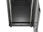 Lanberg Szafa instalacyjna rack stojąca 19 cali 27U 600x1000 drzwi przeszklone (Flat pack) czarna