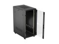 Lanberg Szafa instalacyjna rack stojąca 19 cali 27U 600x1000 drzwi przeszklone (Flat pack) czarna