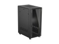 Lanberg Szafa instalacyjna rack stojąca 19 cali 27U 600x1000 drzwi przeszklone (Flat pack) czarna