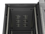 Lanberg Szafa instalacyjna rack stojąca 19 cali 27U 600x1000 drzwi przeszklone (Flat pack) czarna