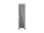 Lanberg Szafa instalacyjna rack stojąca 19 cali 42U 600x1000 drzwi przeszklone LCD (Flat pack) szara
