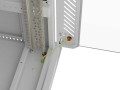 Lanberg Szafa instalacyjna rack stojąca 19 cali 42U 600x1000 drzwi przeszklone LCD (Flat pack) szara