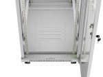 Lanberg Szafa instalacyjna rack stojąca 19 cali 42U 600x1000 drzwi przeszklone LCD (Flat pack) szara