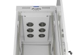 Lanberg Szafa instalacyjna rack stojąca 19 cali 42U 600x1000 drzwi przeszklone LCD (Flat pack) szara