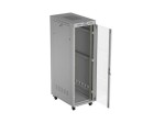 Lanberg Szafa instalacyjna rack stojąca 19 cali 42U 600x1000 drzwi przeszklone LCD (Flat pack) szara