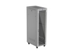 Lanberg Szafa instalacyjna rack stojąca 19 cali 42U 600x1000 drzwi przeszklone LCD (Flat pack) szara
