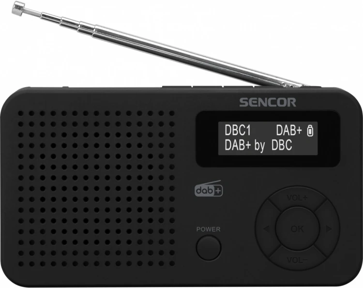 Sencor Radio cyfrowe DAB+,FM RDS, SRD 7210B Bluetooth 5.0 LCD Akumulator