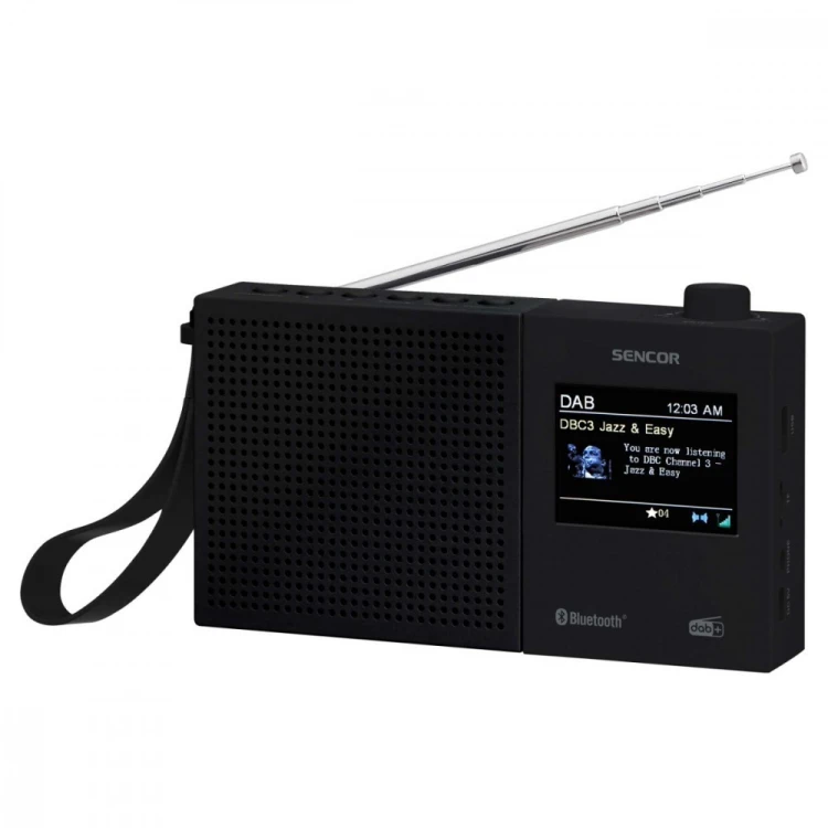 Sencor Radio cyfrowe DAB+,FM RDS SRD 7790B LCD 2,4 Bluetooth Akumulator