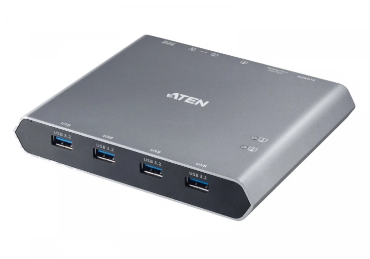 ATEN Przełącznik 2-Port 4K DP USB-C KVM Dock Switch with Power