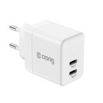 CRONG Ultra Compact GaN Ładowarka sieciowa 2x USB-C 35W PD 3.0 z PPS Biała