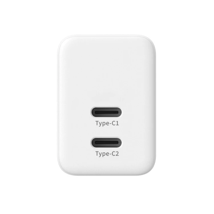 CRONG Ultra Compact GaN Ładowarka sieciowa 2x USB-C 35W PD 3.0 z PPS Biała